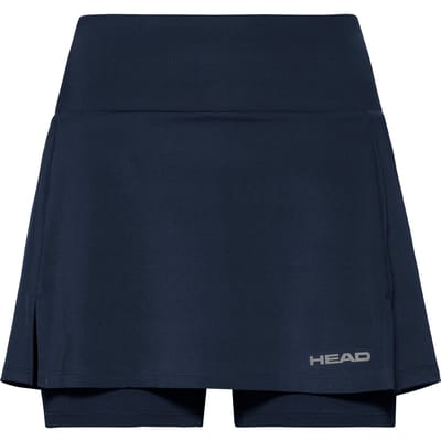 HEAD Club Basic Long Rok Dames-Donkerblauw,Zilver