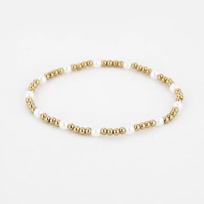 Bijoutheek Armband (Sieraad) Parels Balls 3mm Goud