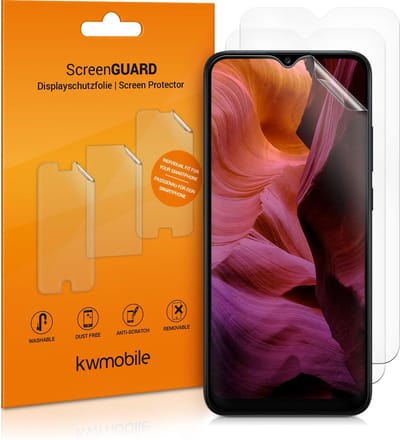 kwmobile 3x screenprotectors geschikt voor Samsung Galaxy A02s - beschermende folie voor smartphone