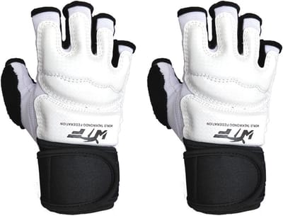Halve Vinger Handschoenen - Bokszak Trainingswanten - Vechtsport Training - Verstelbare Polsband - 227 x 133 cm - Zwart Wit