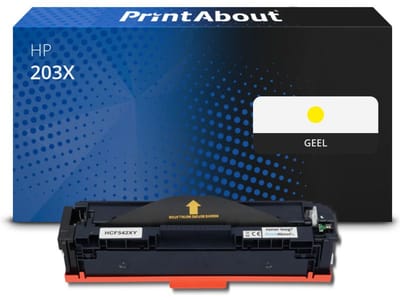 PrintAbout huismerk Toner 203X (CF542X) Geel Hoge capaciteit Geschikt voor HP