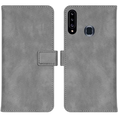 imoshion Hoesje - Geschikt voor Samsung Galaxy A20s - Luxe Bookcase - Grijs
