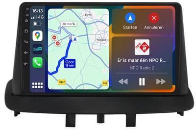 BG4U - Android Navigatie Radio geschikt voor Renault Megane 3 2008-2016 met Draadloze Apple Carplay en Android Auto Draadloos
