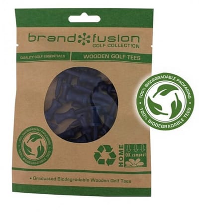Brand Fusion Biodegradable Wooden Golf Tees 37mm 20 pack