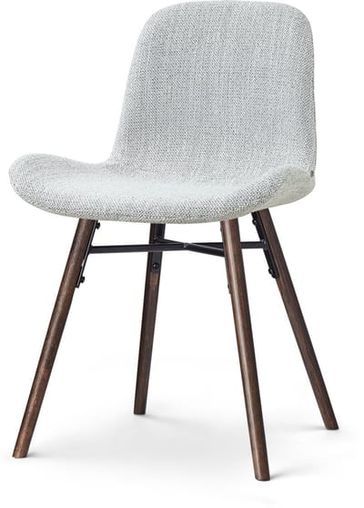 Nolon Nena-Fé Eetkamerstoel grijs melange - walnoot houten onderstel