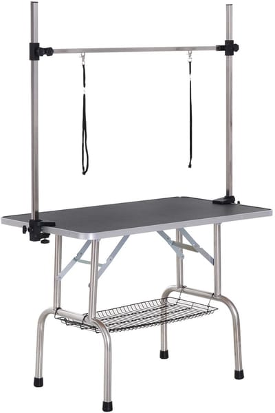 NordHaus Honden Trimtafel - Verzorgingstafel - Grooming Tafel - Antislip & Opvouwbaar - 107x60x170 cm Zwart