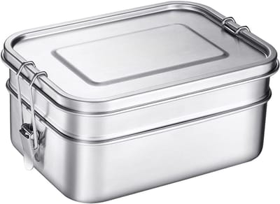 Famanu – Premium Roestvrijstalen Bento boxen 2000 Ml - BPA- En Plasticvrij - Lunchboxcontainers Voor Heren - Dames - Jongens - Meisjes - Kinderen - Peuterlunches