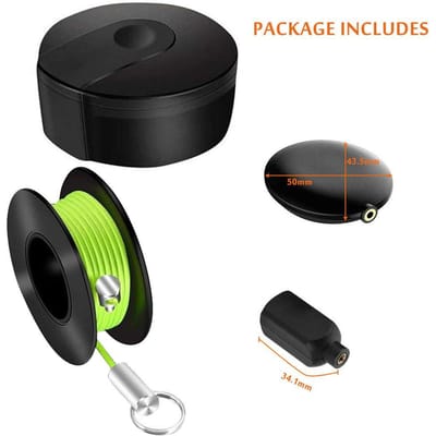 Wiremag Trekker Set Magnetische Kabel Visgereedschap Kantoor en Tuin Reparatie Draad Vissen Man Visband black