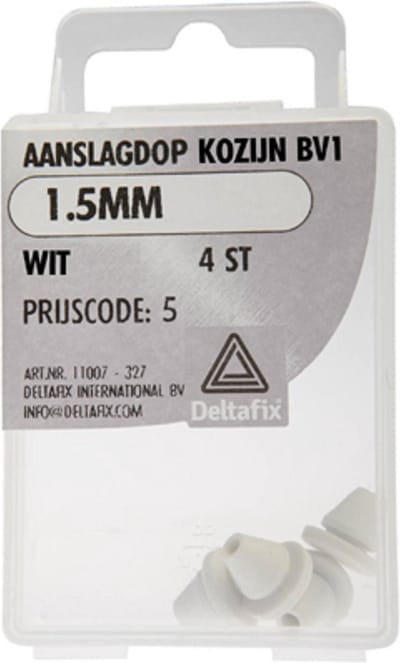Aanslagdop kozijn- kozijnen 4 stuks 1,5 mm wit