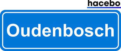 Hacebo - Plaatsnaam Sticker - 29x10 CM - Oudenbosch sticker - Verkeersborden sticker - grappige cadeaus - Oudenbosch