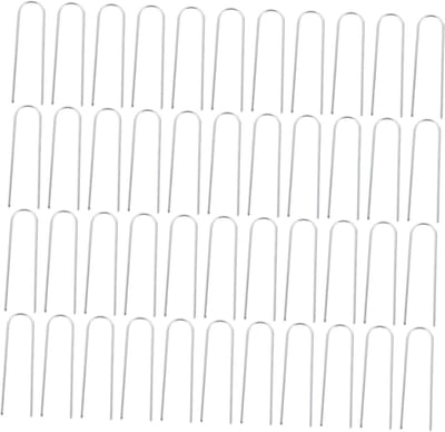 Grondankers - Tuinspijkers - Tuin Stabiliseren - U-vormig ontwerp - 50 stuks - Zilver