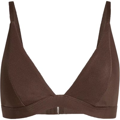 Adidas Sportswear Iconisea Ribbed Padded Triangle Bikinitopje - Dames - Bruin