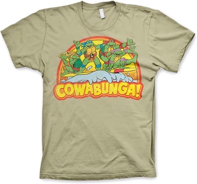 Teenage Mutant Ninja Turtles TMNT Cowabunga T-shirt kaki
