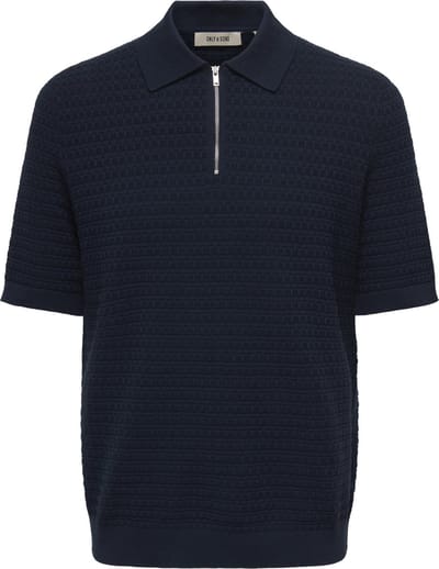 ONLY&SONS - ONSMENU REG SS STRUCTURE POLO KNIT - Heren - Gebreide truien