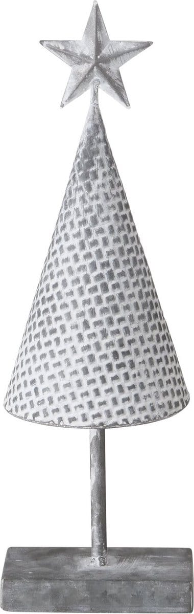 Kerstboompje van zink op een voetje 39 cm