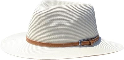 Bella Fedora – Zonnehoed Dames UV Werend House of Ord - Maat: M-L: 58 cm - Ivory/Ivory
