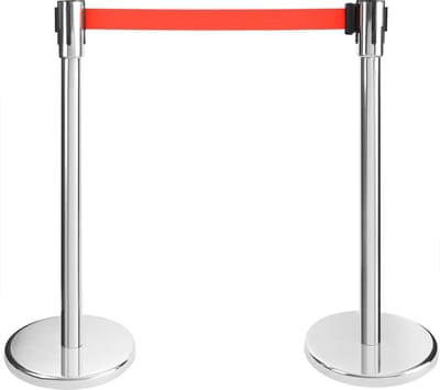 AREBOS 2x Crowd Control Barriers Personenleidsysteem Afbakening Stand Airport