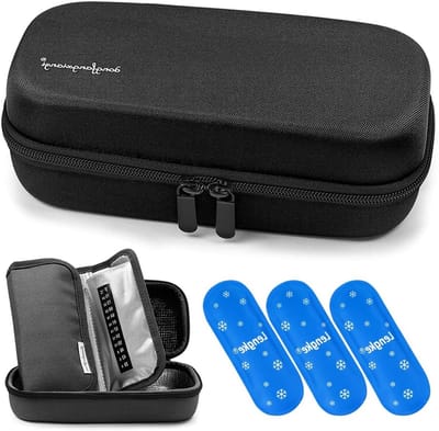 Insuline koeltas met 2 koelpockets, ideale insuline koerbox voor reizen en opslag