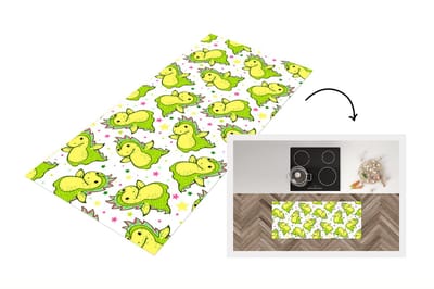 Keukenloper - Loper keuken - Draak - Jongen - Sterren - Regenboog - Design - 120x50 cm - Keukenloper vinyl