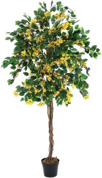 Kunstboom Gele Bloemen - Decoratieve Plant - Woonkamer Aankleden - Levensgetrouw Design - 180 cm Hoog - Geel