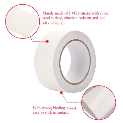 Dailygoods- Antislip Plakband 5M x 5cm - PVC Tape - Veiligheidsdecoratie - Antislip Effect - Slijtvast - Weerstand tegen Olie/Water - Veiligheidstape