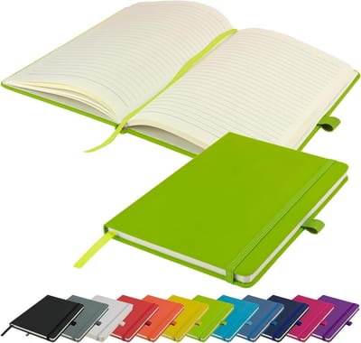 Stijlvol A5 Notitieboek met Luxe Hardcover en Penlus - Limoen