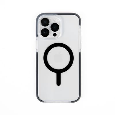 BodyGuardz Ace Pro MagSafe Case - geschikt voor iPhone 14 Pro Max - gemaakt van bio-plastics - met anti-bacteriële bescherming - geschikt voor MagSafe en draadloos laden - Clear Black