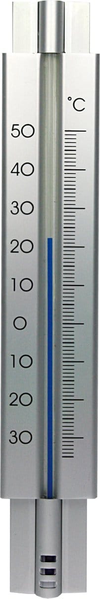 Hendrik Jan - Buitenthermometer - Aluminium - Zilver - 30 cm
