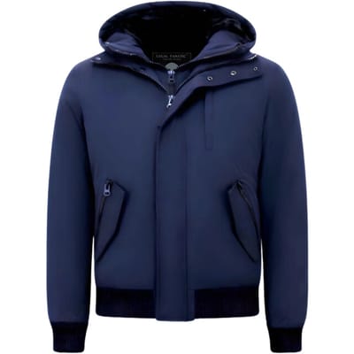 Korte Heren Winterjas Gewatteerd - 7015 - Blauw