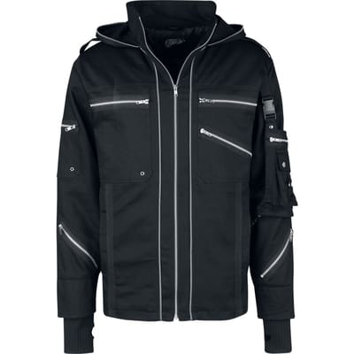 Vixxsin - Gothic Tussenseizoensjas - Darien Jacket - M tot 3XL - voor Mannen - zwart