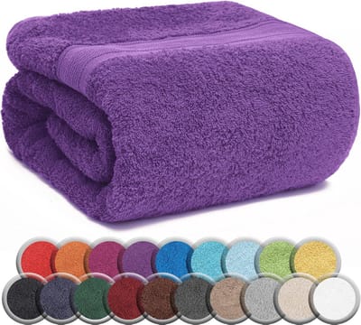 Set van 2 Saunawiegjes - Premium Kwaliteit, 80 x 200 cm, 100% Katoen, Paars