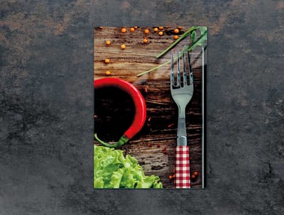 TMK ArtDeko - Snijplank - 35x52 cm - Glazen Beschermer - Smaak- en Geurloos