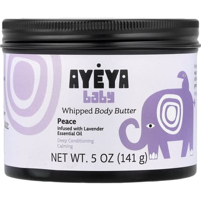 Ayeya, Bébé, Beurre Corporel Fouetté, Lavande, 5 oz (141 g) black