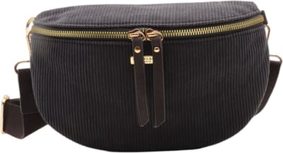 Flora&Co - Handtas - Crossbodytas - Bumbag - Ribfluweel - grijs