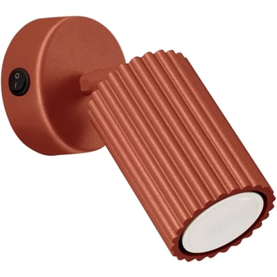 Sollux Lighting Wandlamp Karbon - GU10 - rode oker - aluminium - 16x8x8cm
