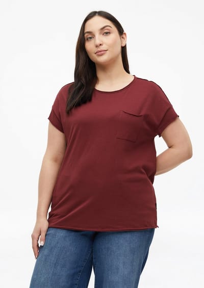 Mouwloos T-shirt van jersey met ronde hals en borstzak voor dames s.Oliver