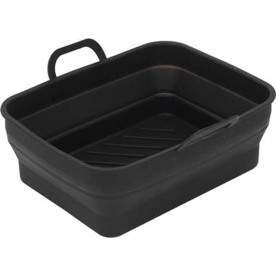 Siliconen Air Cooker Pot Rechthoekige Friteuse Liner Bak Vervanging voor Keuken Kookaccessoires zwart