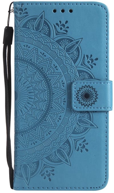 Coverup Hoesje - Geschikt voor Samsung Galaxy S7 Hoesje - Coverup Bloemen & Vlinders Book Case - Blauw