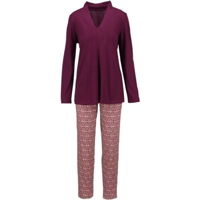 Katoenen dames pyjama wijnrood Ringella - Rood - Maat - 36