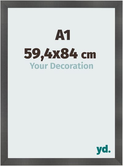 Your Decoration - Fotolijst A1 59,4x84 cm - MDF - Zwart Mat - Pisa