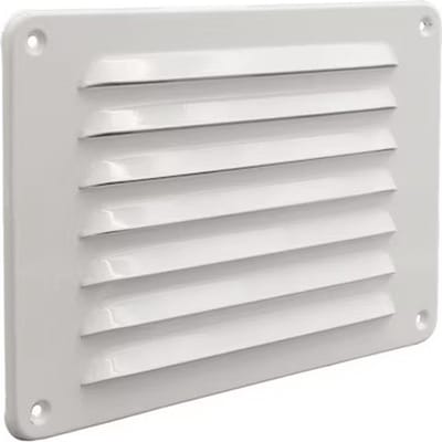 Gavo schoepenrooster 215x150mm - 1-2115W - buitenrooster - aluminium - wit