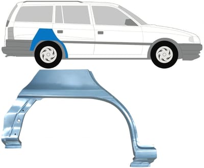 Reparatiepaneel achterspatbord voor Opel Astra F 1991-2002 / Rechts / COMBI