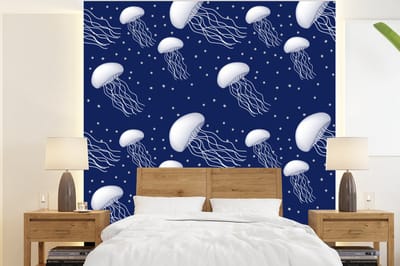 Behang - Fotobehang Patronen - Water - Kwal - Jongens - Kinderen - Kids - Baby - Breedte 220 cm x hoogte 240 cm