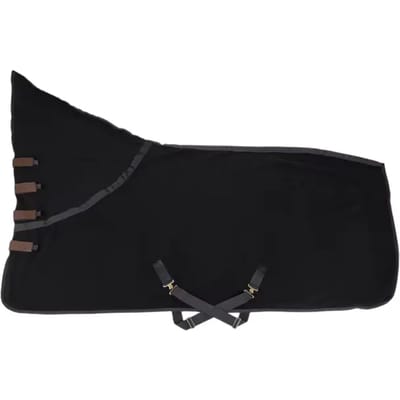 Kentucky Horsewear - Zweetdeken fleece heavy met nek zwart 125-5'9