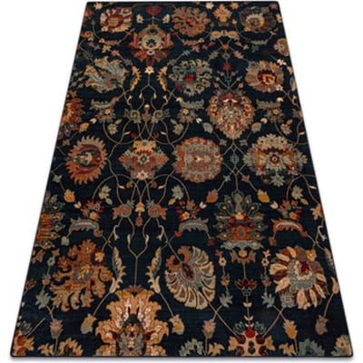 Kleden Rugsx Tapijt OMEGA LATICA bloemen donkerblauw 200x300 cm