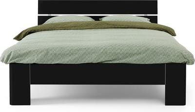 B Bright Fresh 500 Bed met Hoofdbord 140 x 220 cm - Bedframe Zwart - Bedombouw - Instaphoogte: 50cm - Tweepersoonsbedden