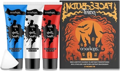 Complete Set voor Gezichts- en Lichaamsverf voor Kinderen en Volwassenen - Waterbasis Make-up voor Halloween, Kerst en Cosplay Feestjes