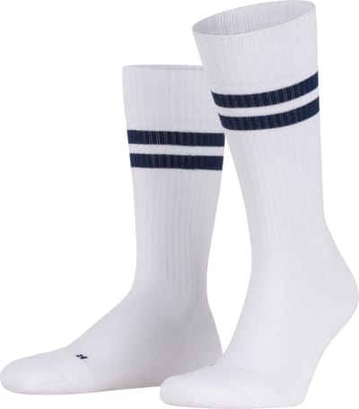 FALKE Dynamic gedessineerd katoen sokken unisex wit - maat 42-43