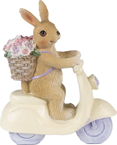 Clayre & Eef Beeld Konijn 14 cm Bruin Beige Polyresin Woonaccessoires