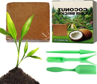 Plantensubstraat Gecomprimeerd - Groeimedium Kokosvezel - Planten Transplanteren - Vochtregulerend Mengsel - 105 g - Natuurlijk